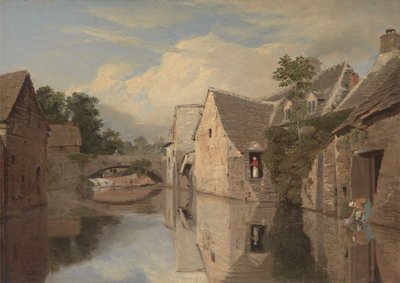 Cottages by a River by William Linton